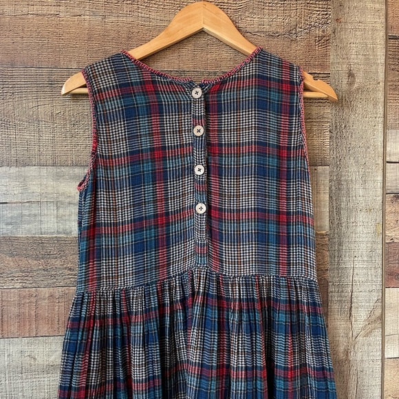 100% Cotton Natural Life Multicolor Plaid Midi Dress | Medium - Picture 8 of 14